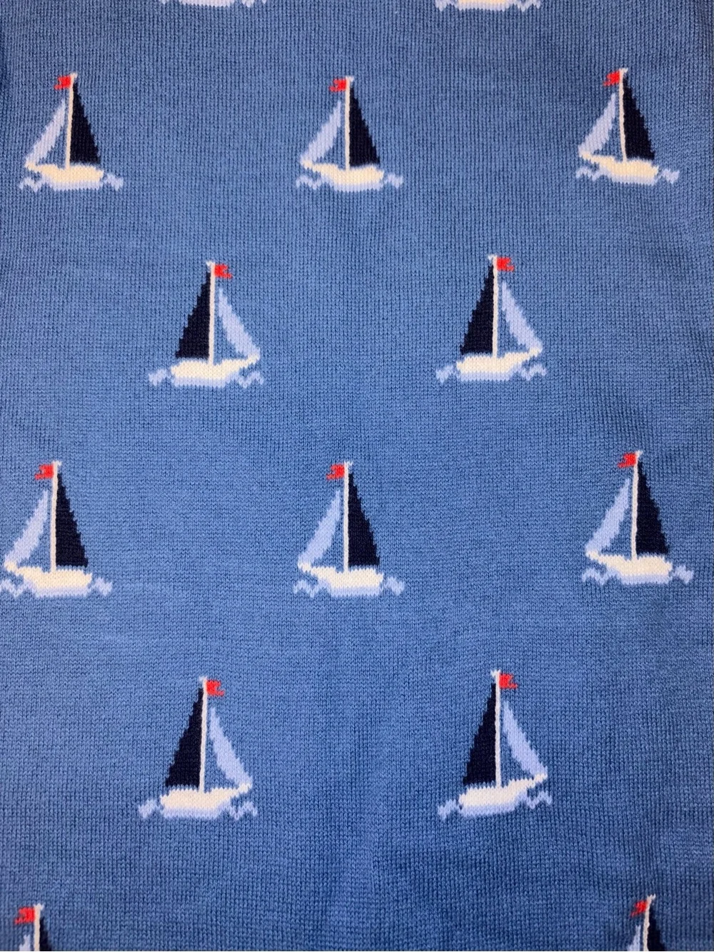 Janie and Jack sweater knit romper with sailboat print sz18-24 months NWT